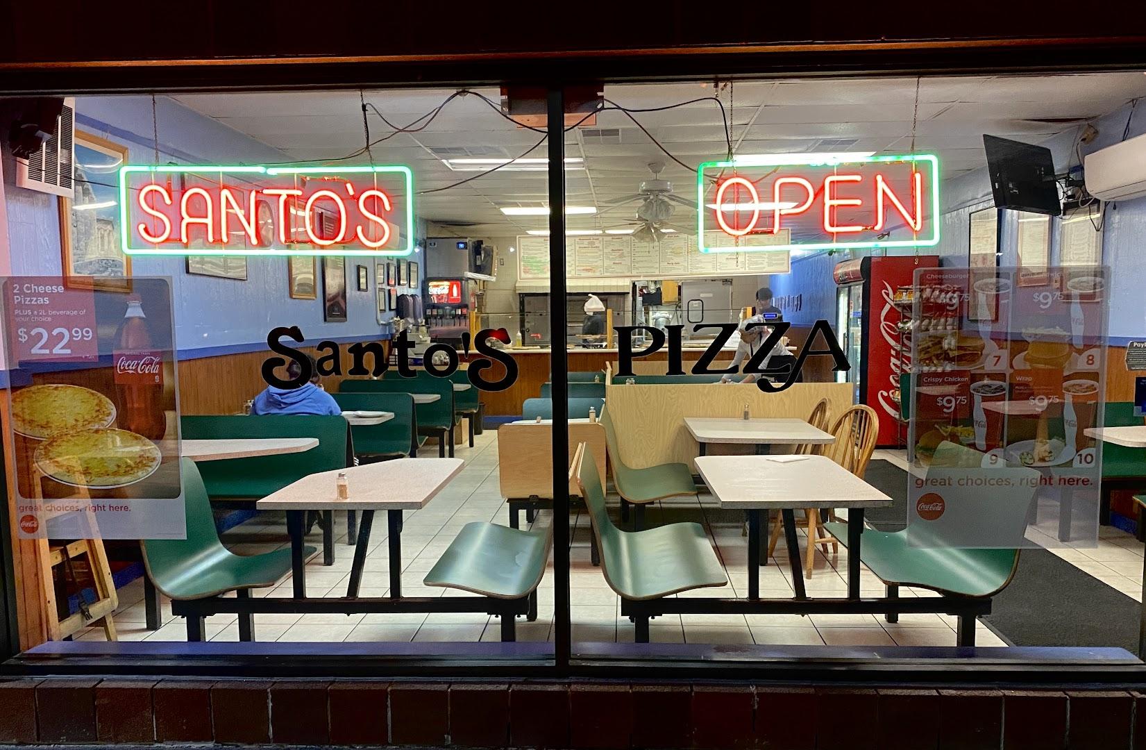 Santo's Pizza Menu